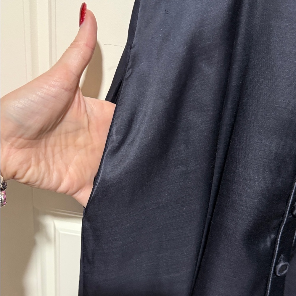 7 For All Mankind Midnight Blue Backless Dress - Picture 5 of 7